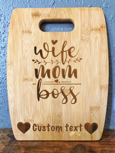 Custom engraved cutting boards